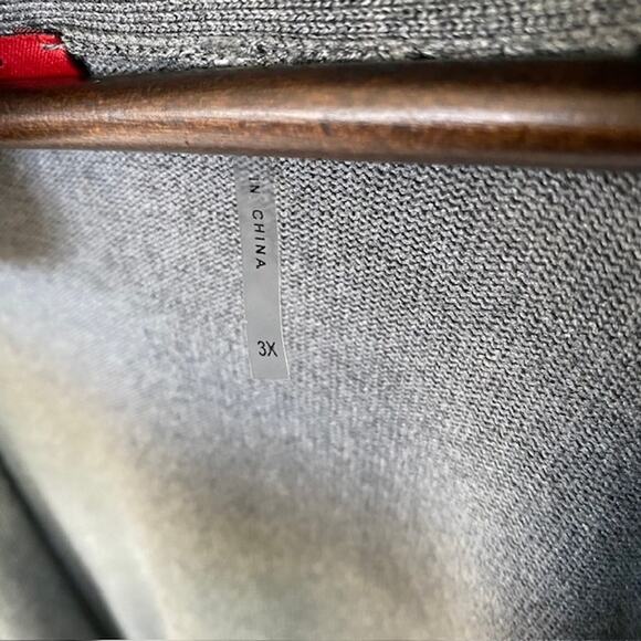 RED Woman Gray Open Cardigan - 3X - Picture 5 of 5